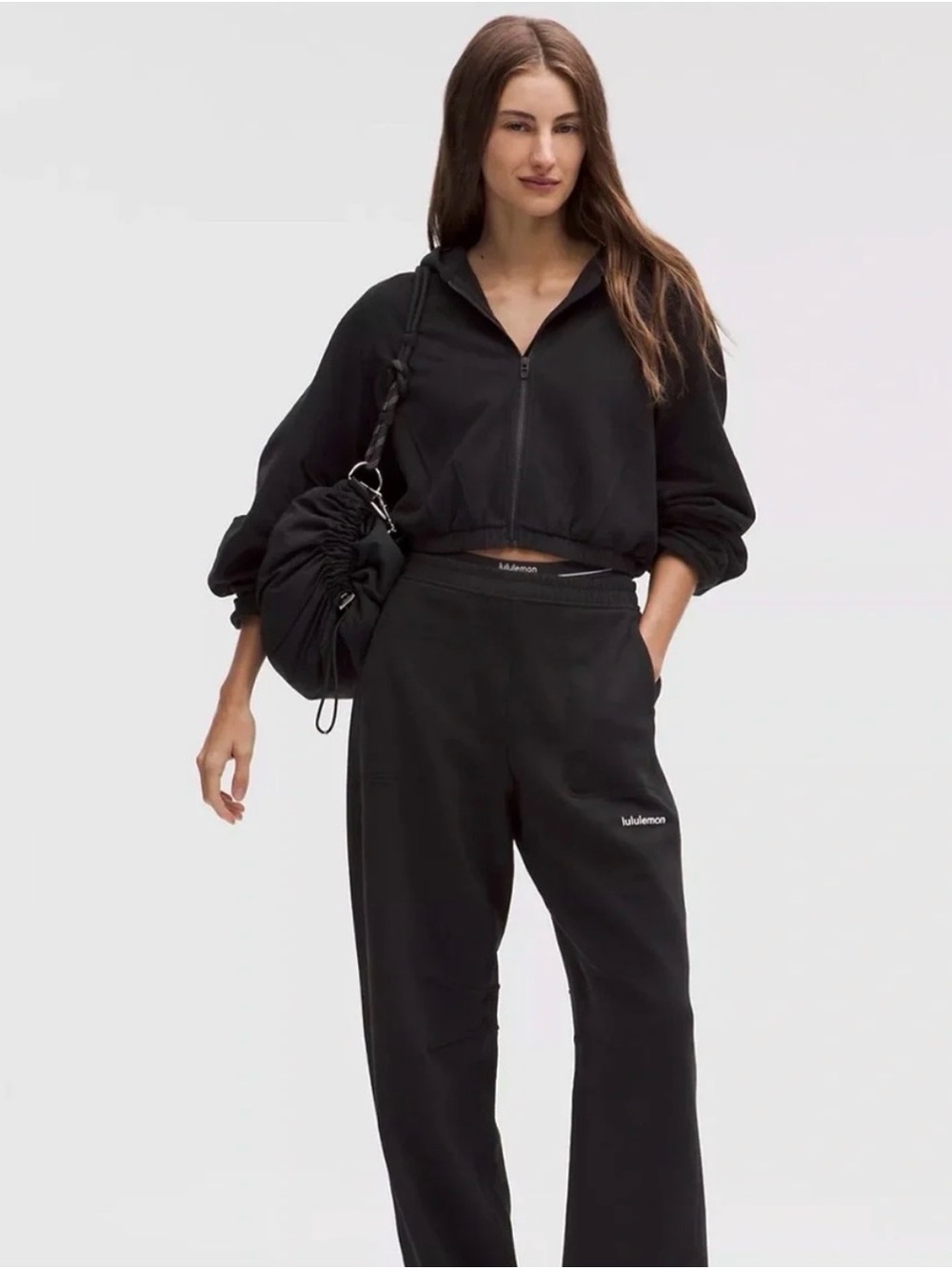Loungeful Relaxed-Fit Full-Zip Cropped Hoodie (XS)